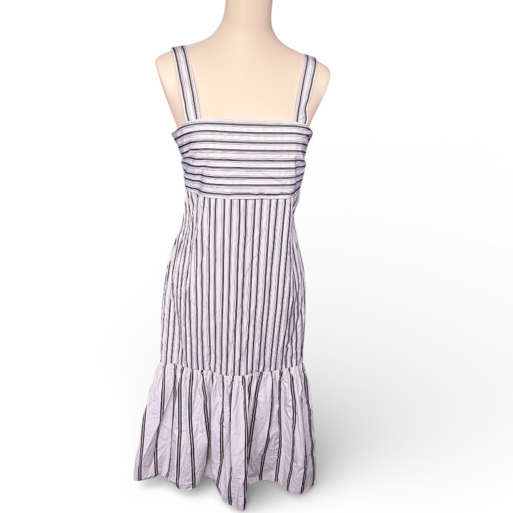 Theory Vebtura‎ Striped Tie Back Maxi Dress Midi Length Women's Size XS